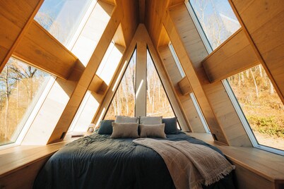 Diamond View PA: A-Frame~Hot Tub~Sauna~Panoramic Mountain Views