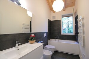 Dusche, Whirlpool, Haartrockner, Bidet