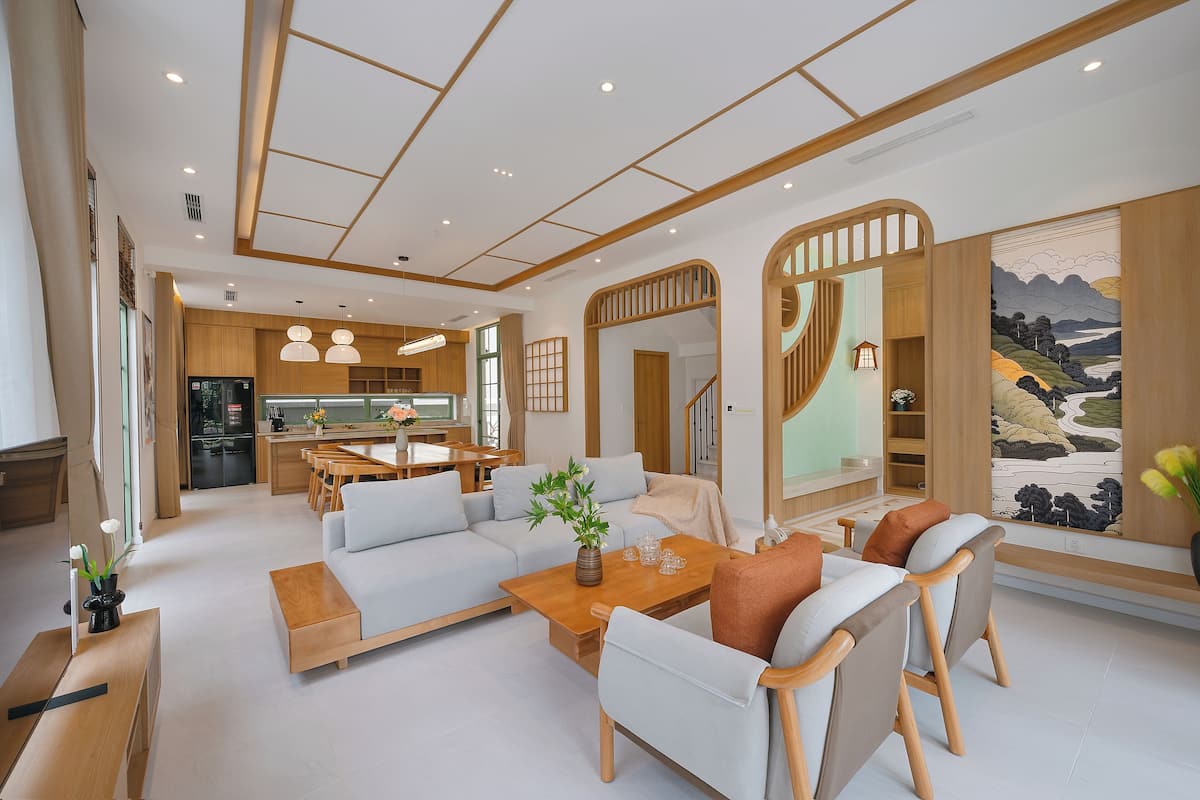 Villa de lujo, 4 habitaciones, alberca privada | Área de sala de estar
