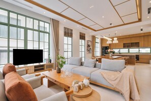 Luksus-villa - 4 soveværelser - privat pool | Opholdsområde