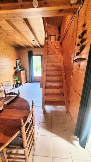 Interior - Wooden loft for 3 people. (Marsoulas)