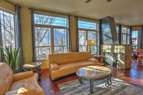 Smart TV, fireplace, video games, table football