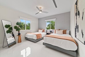 4 quartos, ferros/tábuas de passar roupa, Wi-Fi, roupa de cama