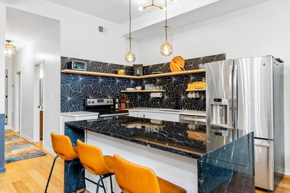 Microwave, oven, stovetop, dishwasher