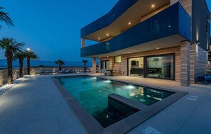 A heated pool