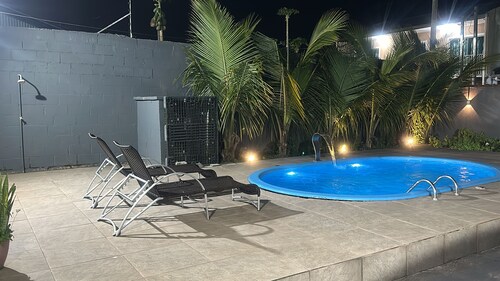 House with pool, air conditioning located in a quiet resort, 60m from the sea 