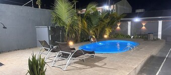 House with pool, air conditioning located in a quiet resort, 60m from the sea 