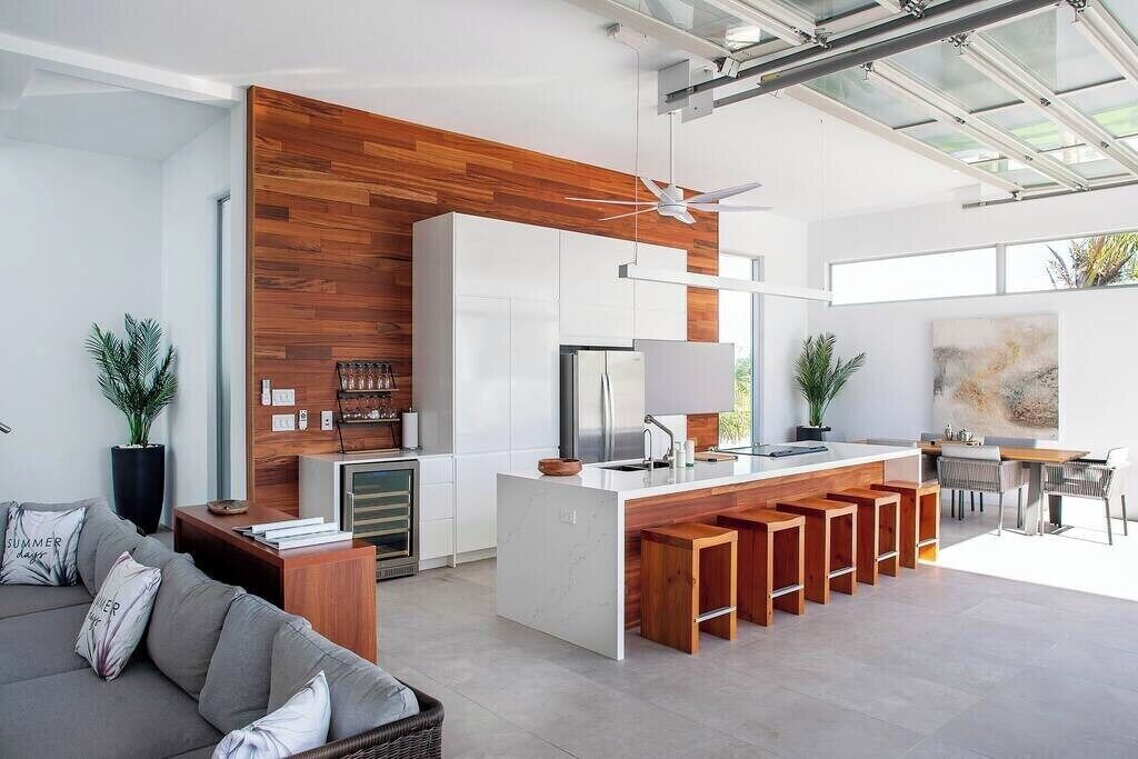 别墅, 多张床, 使用泳池, 海洋景观 (Beachside Villa 6) | 起居区 | MP3 基座