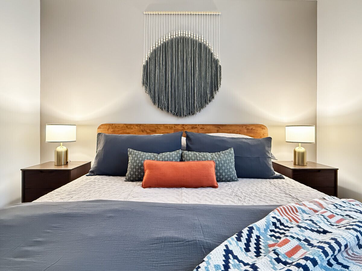 1 bedroom, desk, iron/ironing board, travel cot