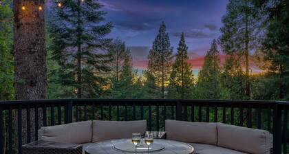 NEW! Luxury Cabin W/Deck, views & Playground! Pool, Slots, Fun, Snow !