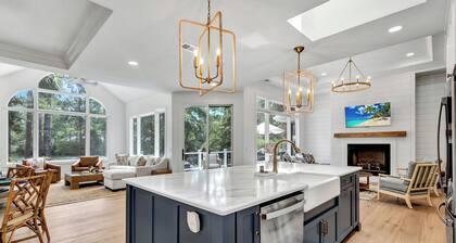 Spacious Coastal Getaway | Private Pool, Lagoon Views with Dock, Balcony, and Yard