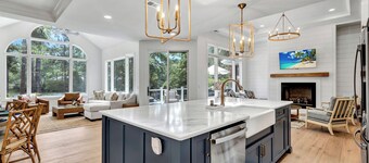 Spacious Coastal Getaway | Private Pool, Lagoon Views with Dock, Balcony, and Yard