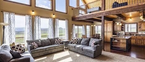 Smart TV, fireplace, table football