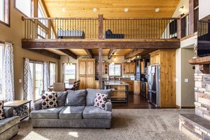 Smart TV, fireplace, table football