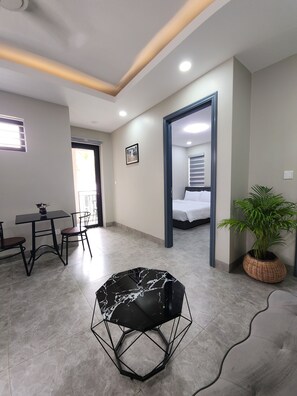 Habitació Deluxe, balcó, vistes al jardí | Sala d'estar