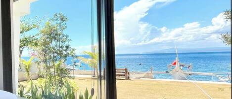 Superior kamer, uitzicht op het strand | Kamervoorziening