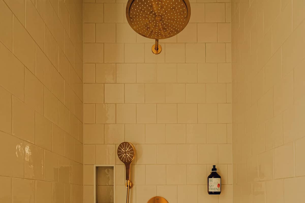 Hair dryer, slippers, towels, soap