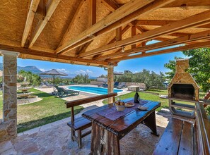 Villa (Eight Bedroom Villa with Pool and Gym) | Fireplace - Exquisite Spacious Villa Bufaline With Pool and Gym (Kastela)