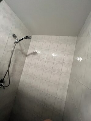Ducha, toallas, jabón y papel higiénico