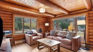 Smart TV, music library, stereo