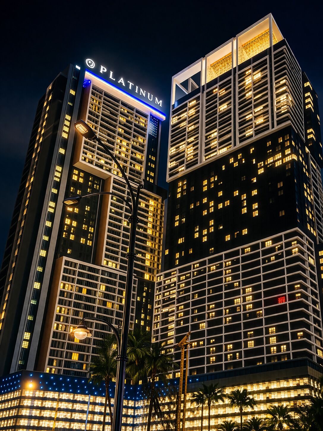 Fassade der Unterkunft – Abend/Nacht