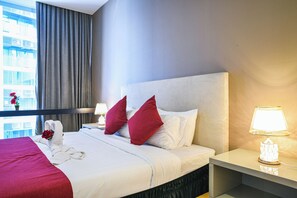 Basic Apartment, City View | In-room safe, desk, laptop workspace, soundproofing - Skyward suite at Platinum KLCC (Kuala Lumpur)