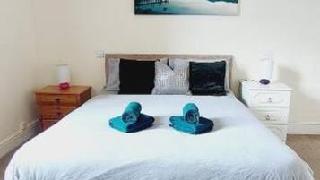 2 bedrooms, iron/ironing board, travel crib, free WiFi