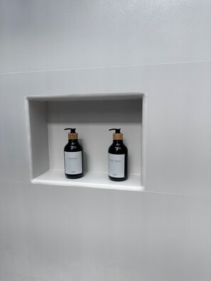 Towels, soap, toilet paper