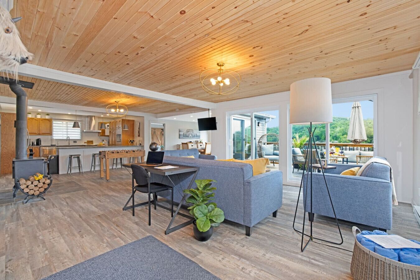 TV, fireplace, stereo