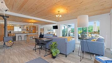 TV, fireplace, stereo