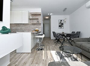 Apartment (Two Bedroom Apartment) | Private kitchen - Stylish Kaštela Apartment With Modern Amenities and Free Parking (Kastela)