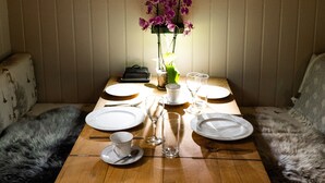 Dining - If you go into the woods today... Off-grid yet comfy, warm and luxurious  (Canterbury)