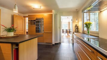Luxury Chalet, Mountain View | Private kitchen | Coffee/tea maker, electric kettle, toaster