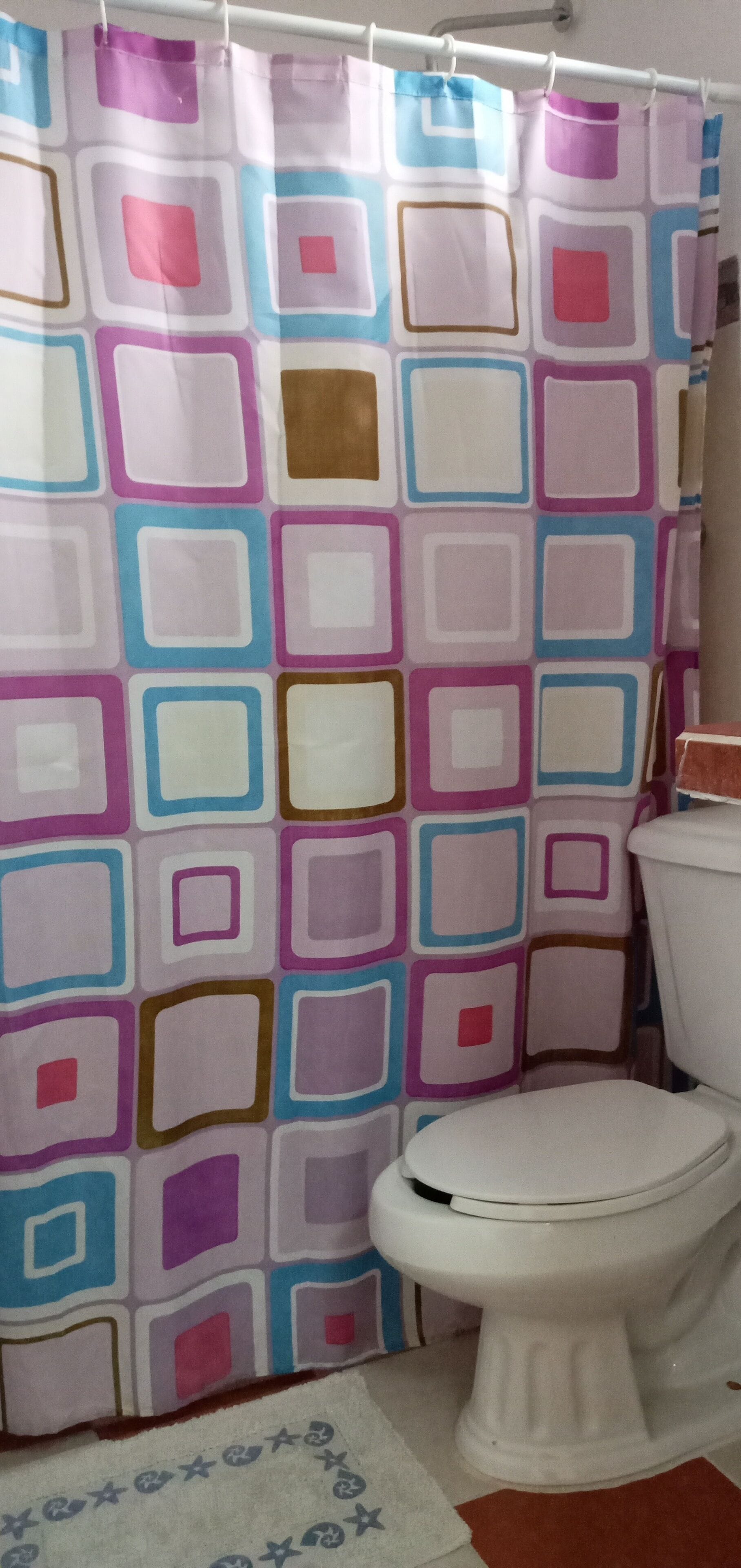 Basic Room, 2 Double Beds, Kitchenette, Courtyard View | Bathroom | Shower, hair dryer, towels, soap