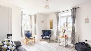 TV, DVD player, books