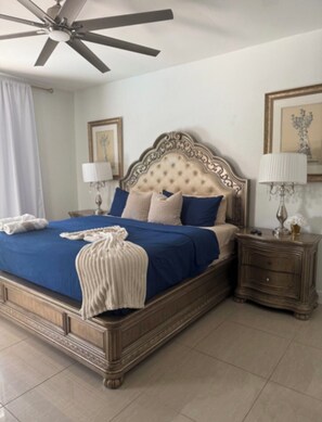 4 bedrooms, in-room safe, iron/ironing board, free WiFi