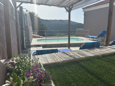 Land Of Olive A traditional stone housewith  pool in Ano Styra