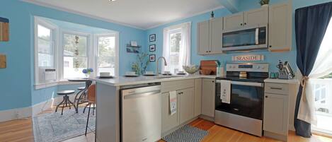 Microwave, oven, stovetop, dishwasher