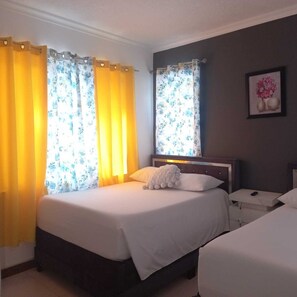 2 bedrooms, iron/ironing board, WiFi, bed sheets