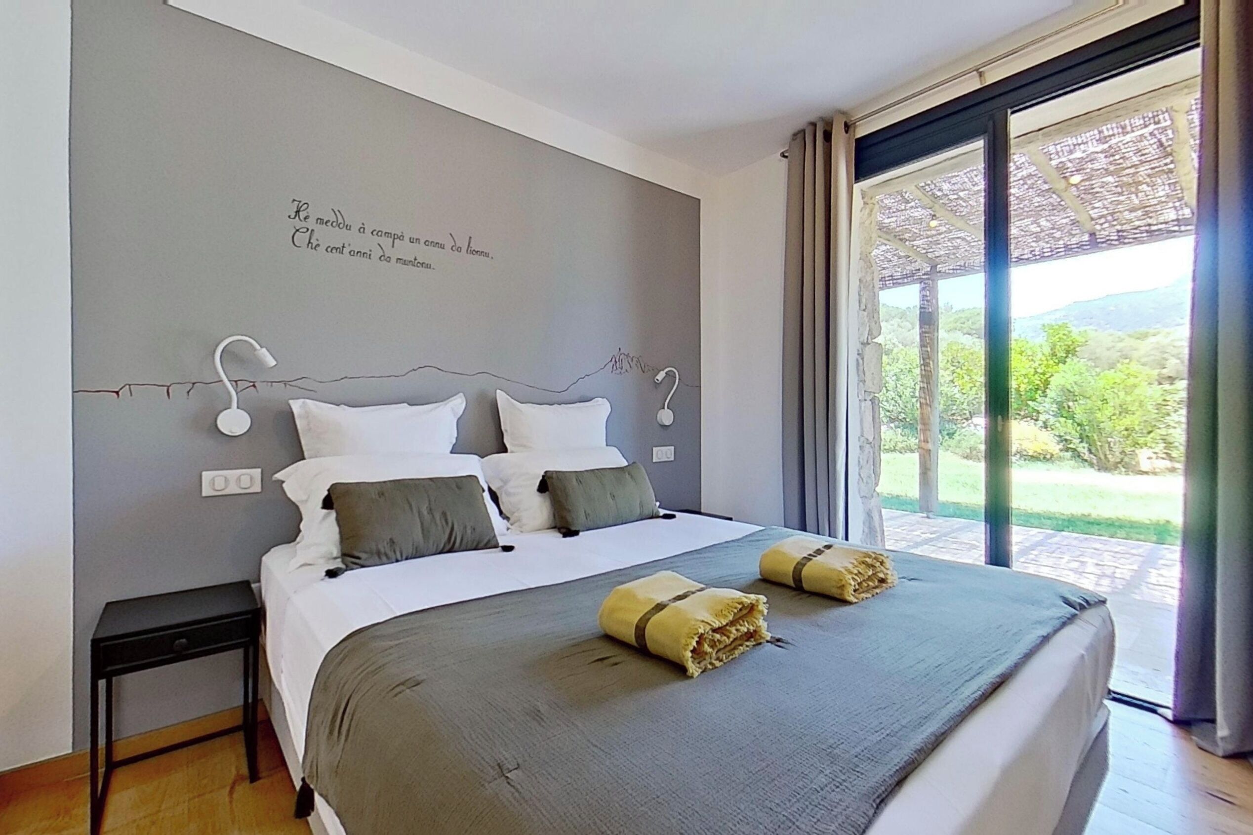 2 bedrooms, blackout curtains, soundproofing, iron/ironing board