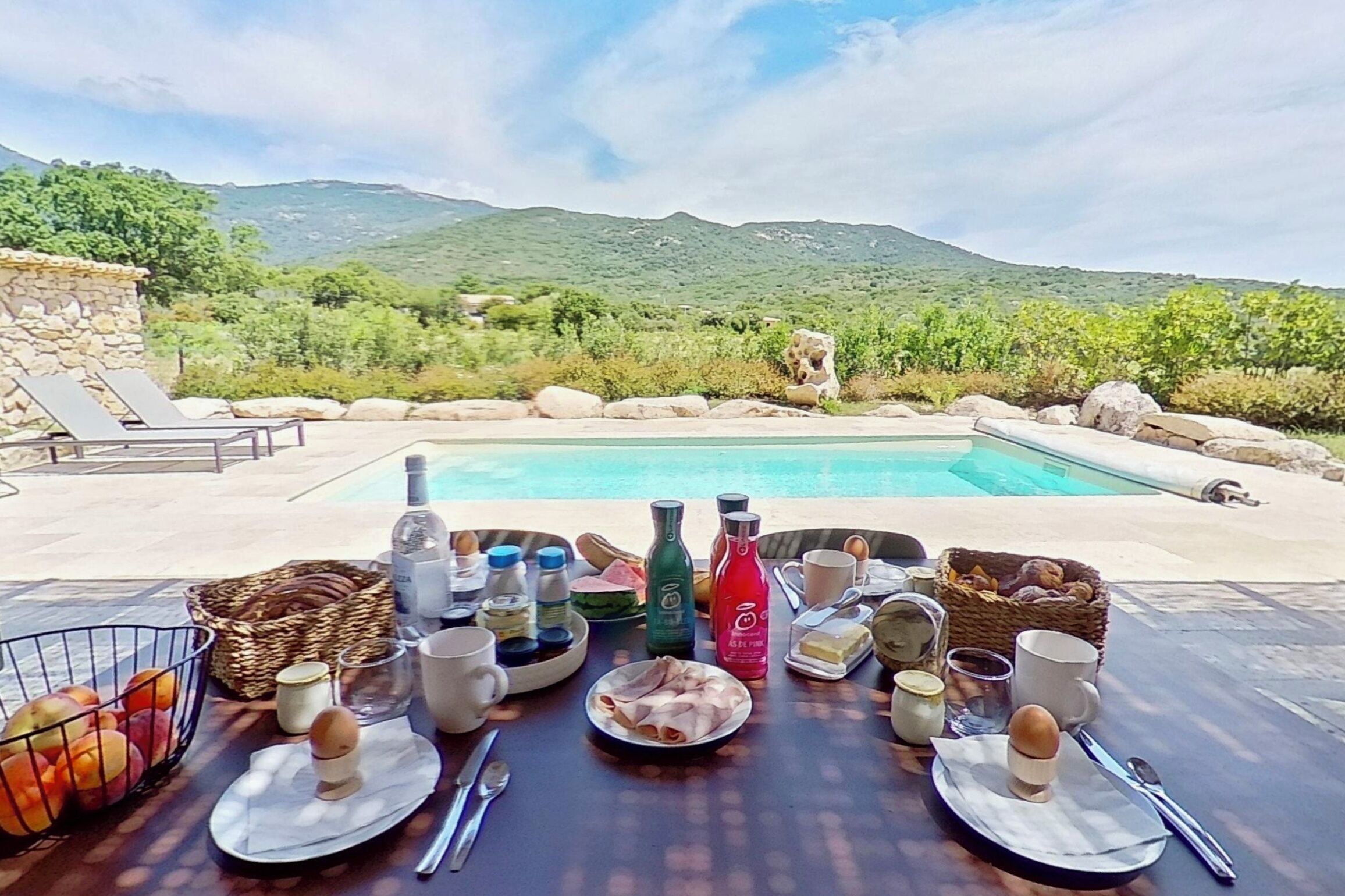 Deluxe Villa, 2 Bedrooms, Private Pool, Mountain View | Breakfast meal | Daily continental breakfast (EUR 17 per person)
