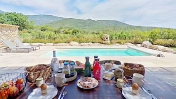 Deluxe Villa, 2 Bedrooms, Private Pool, Mountain View | Breakfast meal | Daily continental breakfast (EUR 17 per person)