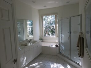 Jetted bath, hair dryer, towels - Tropical Setting, Bonita Beach with 34 Acre Private Island (Bonita Springs)
