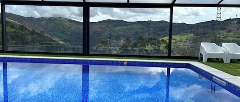 Indoor pool, a heated pool