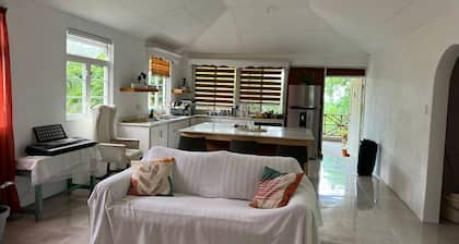 Modern Eco lodge with A/C in bedrooms and 40ft patio for relaxation and fun.