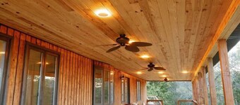 50 Acre Lux Cabin w Private  Lake Pool Sauna