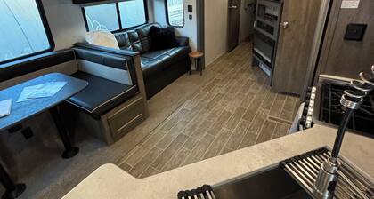 Lovely RV on a secluded and fenced lot. We offer a lot of amenities and add ons