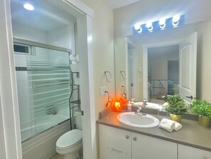 Towels, soap, toilet paper