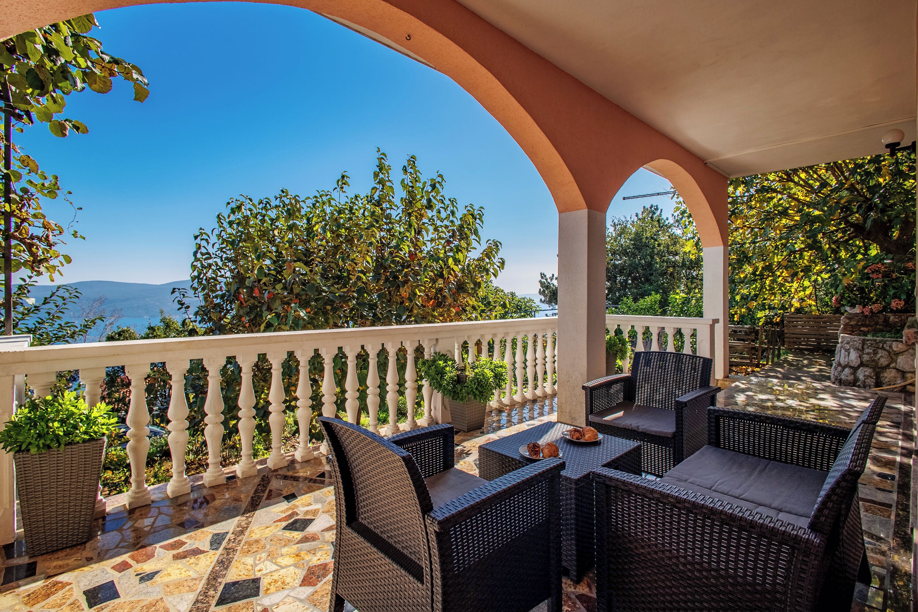 Leilighet – standard, flere soverom, ved fjell (Seaview House - Magdalena Apartment) | Terrasse/patio