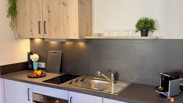 Fridge, oven, stovetop, dishwasher